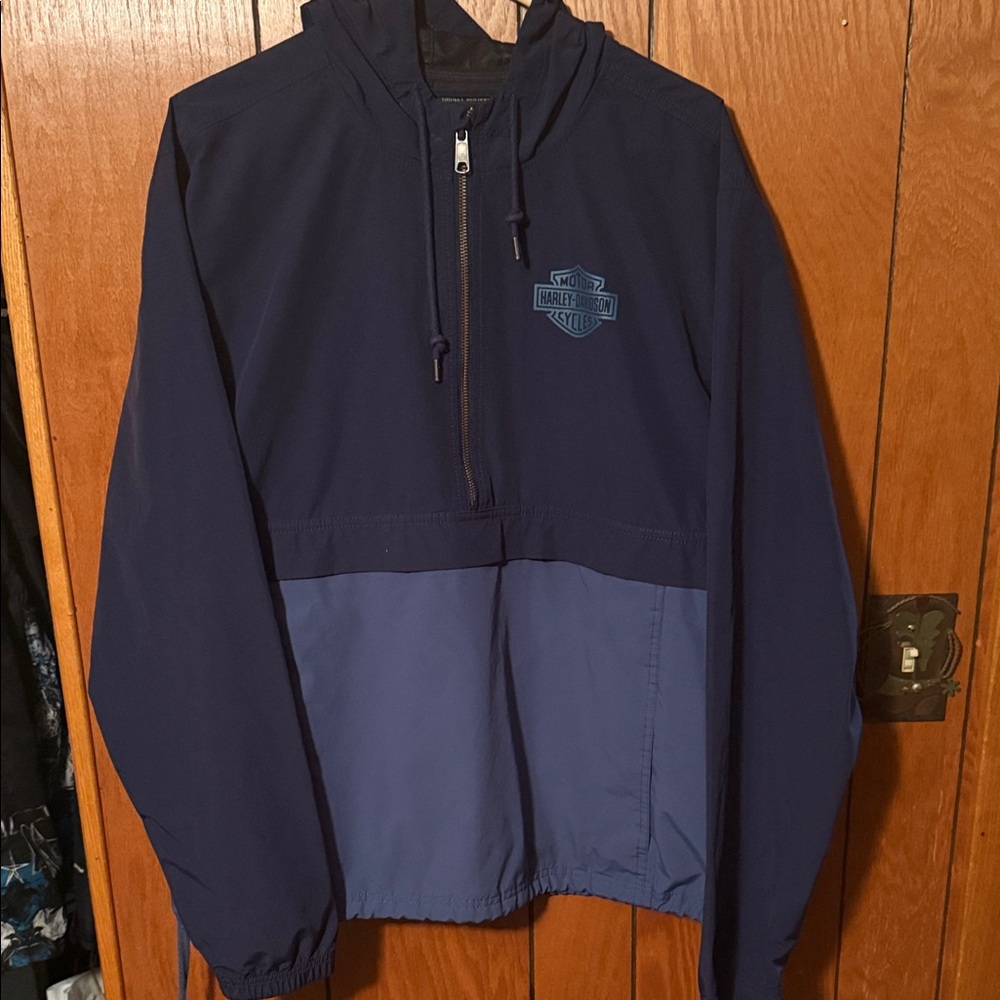 Harley-Davidson Men's Two-Tone Blue Windbreaker